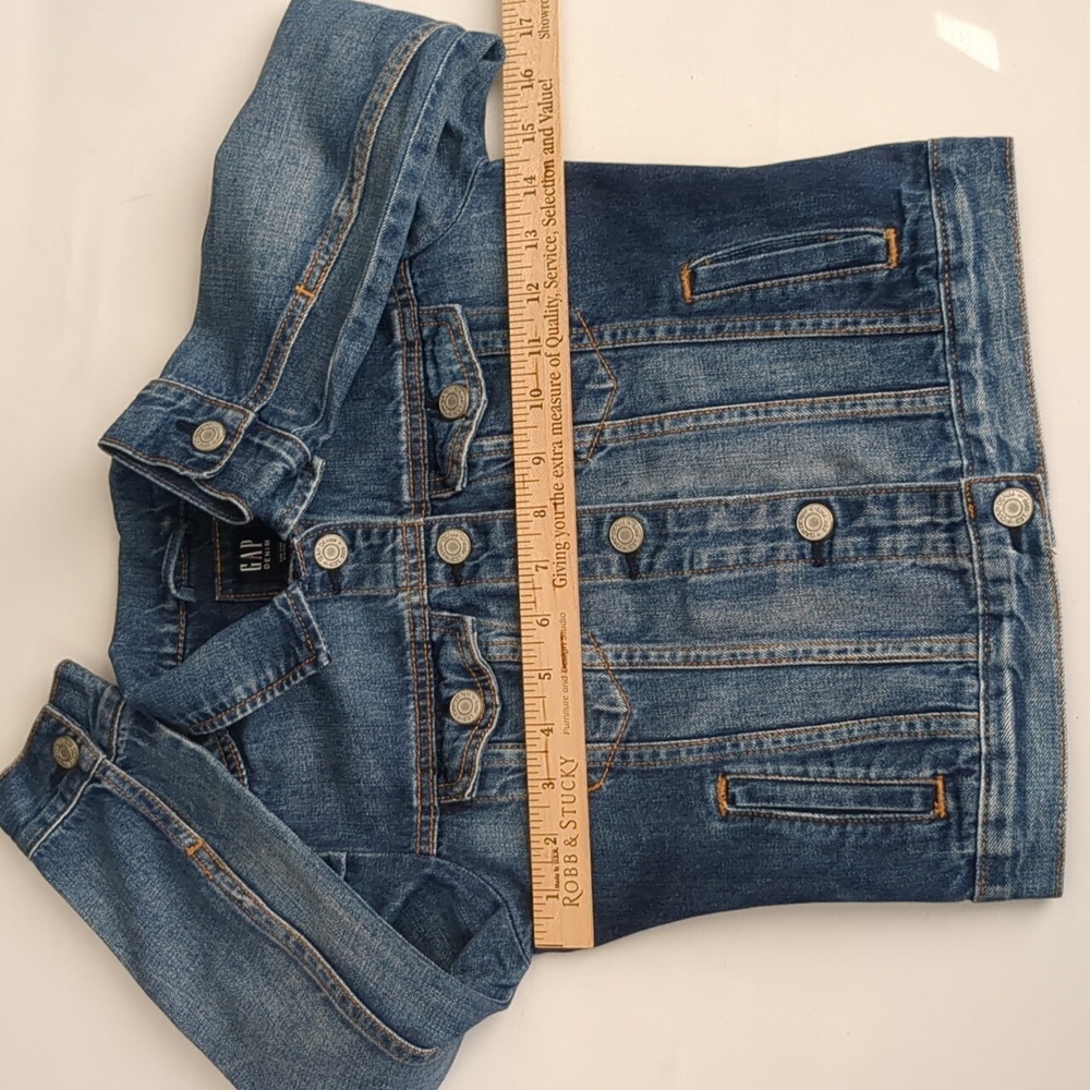 Gap Jean Jacket With Snap On Button Sz M - Picture 6 of 11